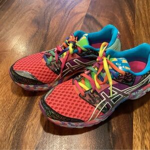 ASICS womensColorful Sneakers - Red, Purple, Blue. Size 81/2
